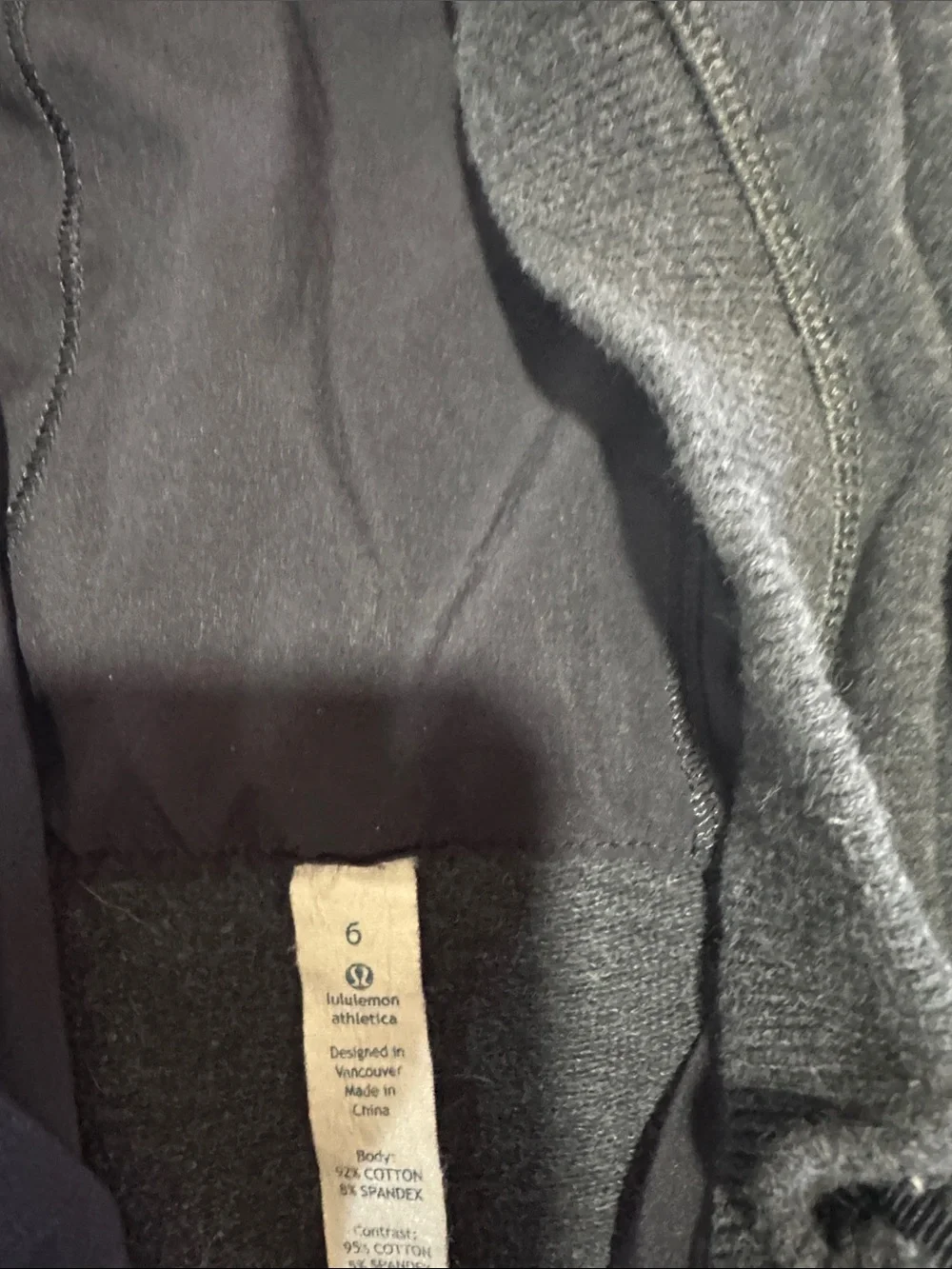 lululemon athletica Dark Charcoal Hooded Pullover old version .